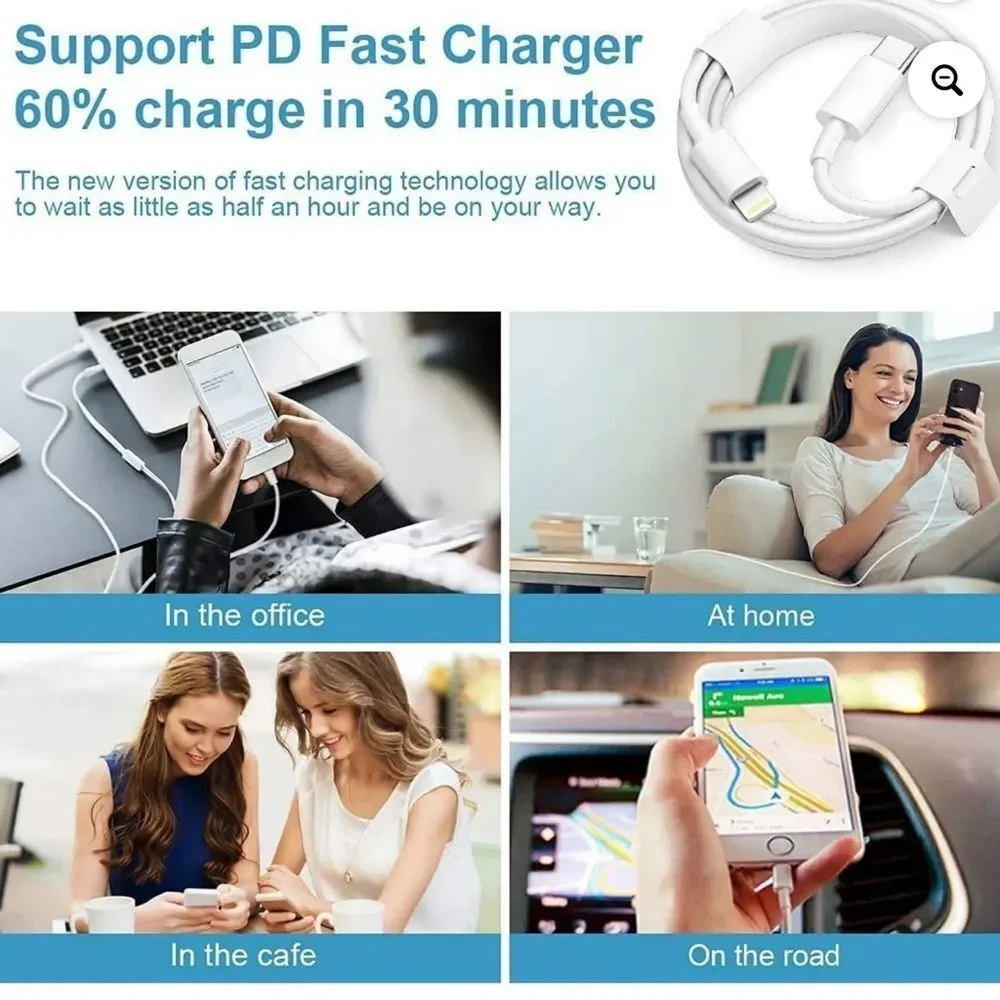 New 20W USB-C Power Adapter and Lightning Cable set